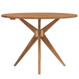 Garden Table Round Ø110x75 cm Solid Wood Acacia - Top-Down View