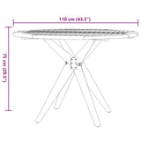 Garden Table Round Ø110x75 cm Solid Wood Acacia