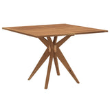 Garden Table Square 110x110x75 cm Solid Wood Acacia - Front View