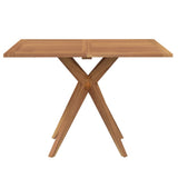 Garden Table Square 110x110x75 cm Solid Wood Acacia - Top-Down View