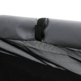 Dog House Light Grey Oxford Fabric and Steel - Low Angle