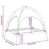 Dog Bed with Canopy Anthracite Oxford Fabric and Steel