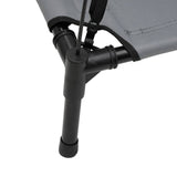 Dog Bed with Canopy Anthracite Oxford Fabric and Steel - Low Angle