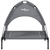 Dog Bed with Canopy Anthracite Oxford Fabric and Steel - Top-Down View