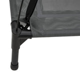 Dog Bed with Canopy Anthracite Oxford Fabric and Steel - Close-Up Angle