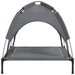 Dog Bed with Canopy Anthracite Oxford Fabric and Steel