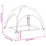 Dog Bed with Canopy Anthracite Oxford Fabric and Steel