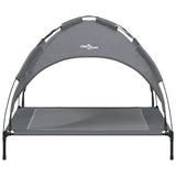 Dog Bed with Canopy Anthracite Oxford Fabric and Steel - Top-Down View