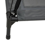 Dog Bed with Canopy Anthracite Oxford Fabric and Steel - Close-Up Angle