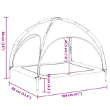 Dog Bed with Canopy Anthracite Oxford Fabric and Steel