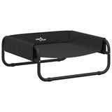 Elevated Dog Bed Anthracite Oxford Fabric and Steel - Front View