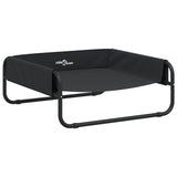 Elevated Dog Bed Anthracite Oxford Fabric and Steel - Front View