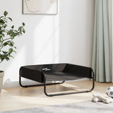 Elevated Dog Bed Anthracite Oxford Fabric and Steel - Side View