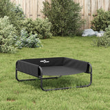 Elevated Dog Bed Anthracite Oxford Fabric and Steel - Top-Down View