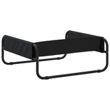 Elevated Dog Bed Anthracite Oxford Fabric and Steel - Close-Up Angle