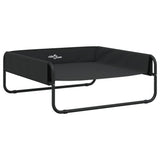 Elevated Dog Bed Anthracite Oxford Fabric and Steel - Front View
