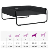 Elevated Dog Bed Anthracite Oxford Fabric and Steel - Extra Image