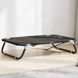 Dog Bed Foldable Anthracite Oxford Fabric and Steel - Front View