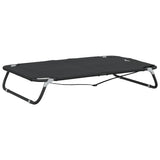 Dog Bed Foldable Anthracite Oxford Fabric and Steel - Front View