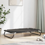 Dog Bed Foldable Anthracite Oxford Fabric and Steel - Side View