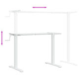 Standing Desk Frame White (94-135)x60x(70-114) cm Steel - Low Angle