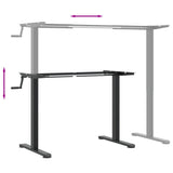 Standing Desk Frame Black (94-135)x60x(70-114) cm Steel - Low Angle