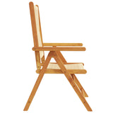 Folding Chairs 2 pcs Beige Solid Wood Acacia and Polypropylene