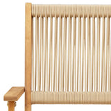 Folding Chairs 2 pcs Beige Solid Wood Acacia and Polypropylene