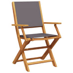 Folding Chairs 2 pcs Anthracite Solid Wood Acacia and Fabric