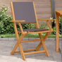 Folding Chairs 2 pcs Anthracite Solid Wood Acacia and Fabric