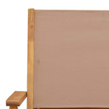 Folding Chairs 2 pcs Taupe Solid Wood Acacia and Fabric - Extra Image