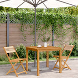 Folding Chairs 2 pcs Beige Solid Wood Acacia and Rope