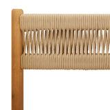 Folding Chairs 2 pcs Beige Solid Wood Acacia and Rope