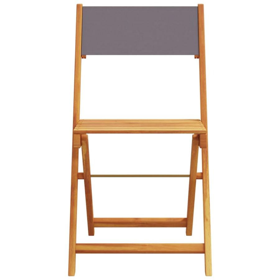 Folding Chairs 2 pcs Anthracite Solid Wood Acacia and Fabric