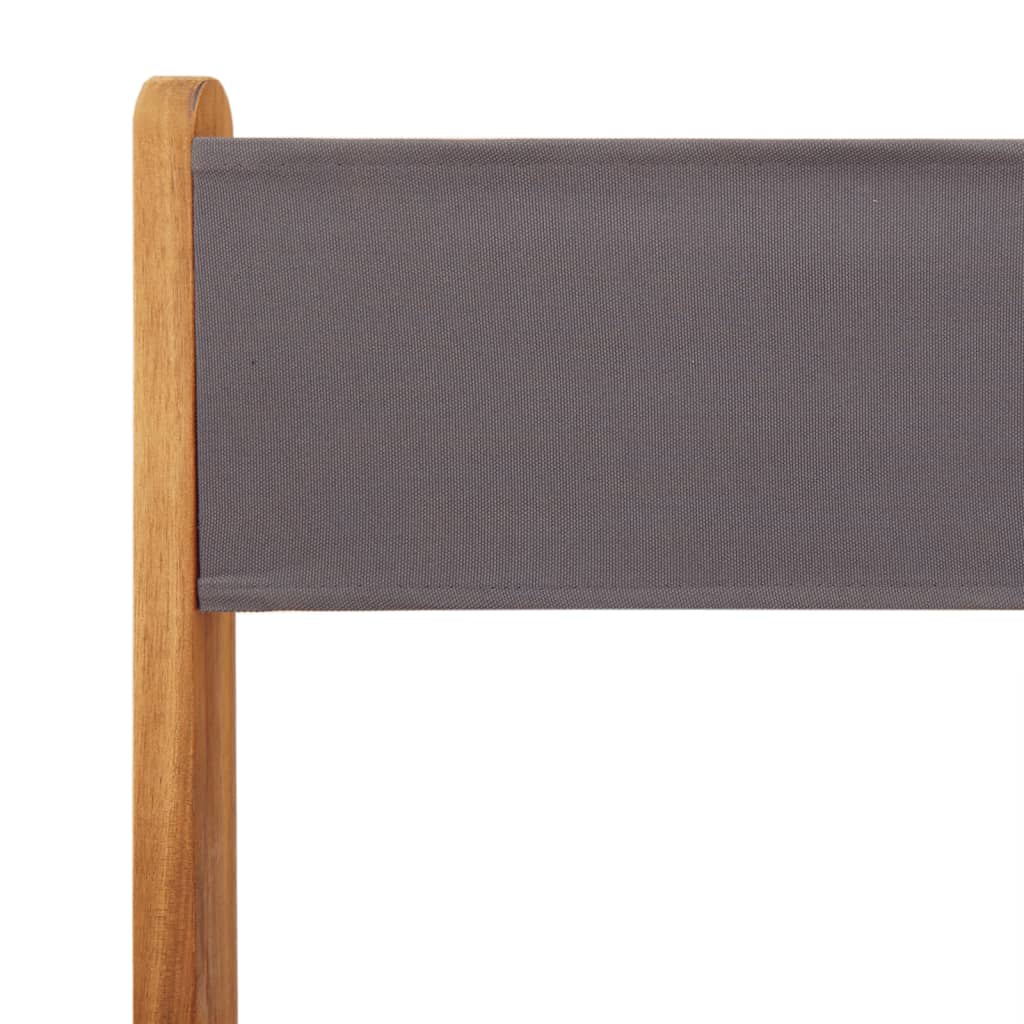 Folding Chairs 2 pcs Anthracite Solid Wood Acacia and Fabric