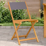Folding Chairs 2 pcs Anthracite Solid Wood Acacia and Fabric