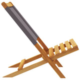 Garden Chairs 2 pcs Anthracite Solid Wood Acacia and Fabric - Rear View