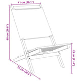 Garden Chairs 2 pcs Taupe Solid Wood Acacia and Fabric - Extra Image