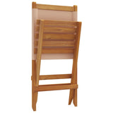 Garden Chairs 2 pcs Taupe Solid Wood Acacia and Fabric - Low Angle
