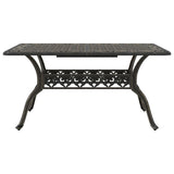 Garden Table Bronze 150x90x72 cm Cast Aluminium