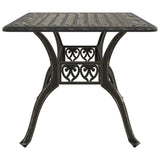 Garden Table Bronze 150x90x72 cm Cast Aluminium - Rear View