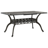 Garden Table Bronze 150x90x72 cm Cast Aluminium - Close-Up Angle