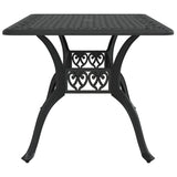 Garden Table Black 150x90x72 cm Cast Aluminium - Rear View
