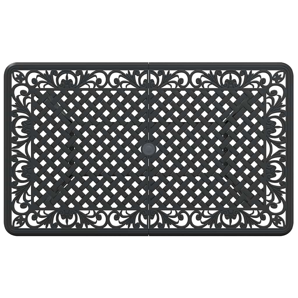 Garden Table Black 150x90x72 cm Cast Aluminium
