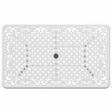 Garden Table White 150x90x72 cm Cast Aluminium