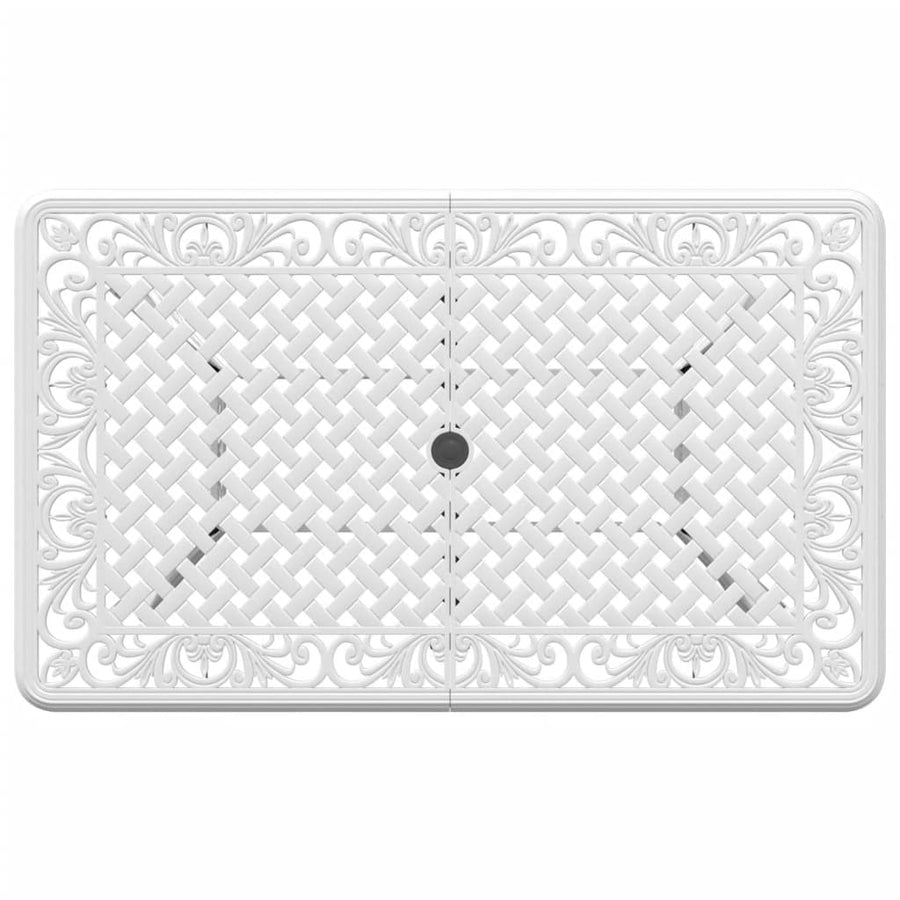 Garden Table White 150x90x72 cm Cast Aluminium