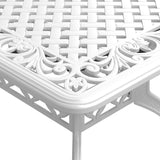 Garden Table White 150x90x72 cm Cast Aluminium - Extra Image