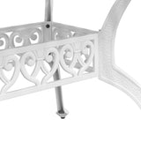 Garden Table White 150x90x72 cm Cast Aluminium - Extra Image