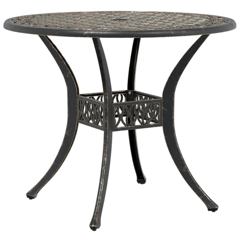 Garden Table Bronze ?0x75 cm Cast Aluminium