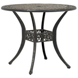 Garden Table Bronze ?0x75 cm Cast Aluminium